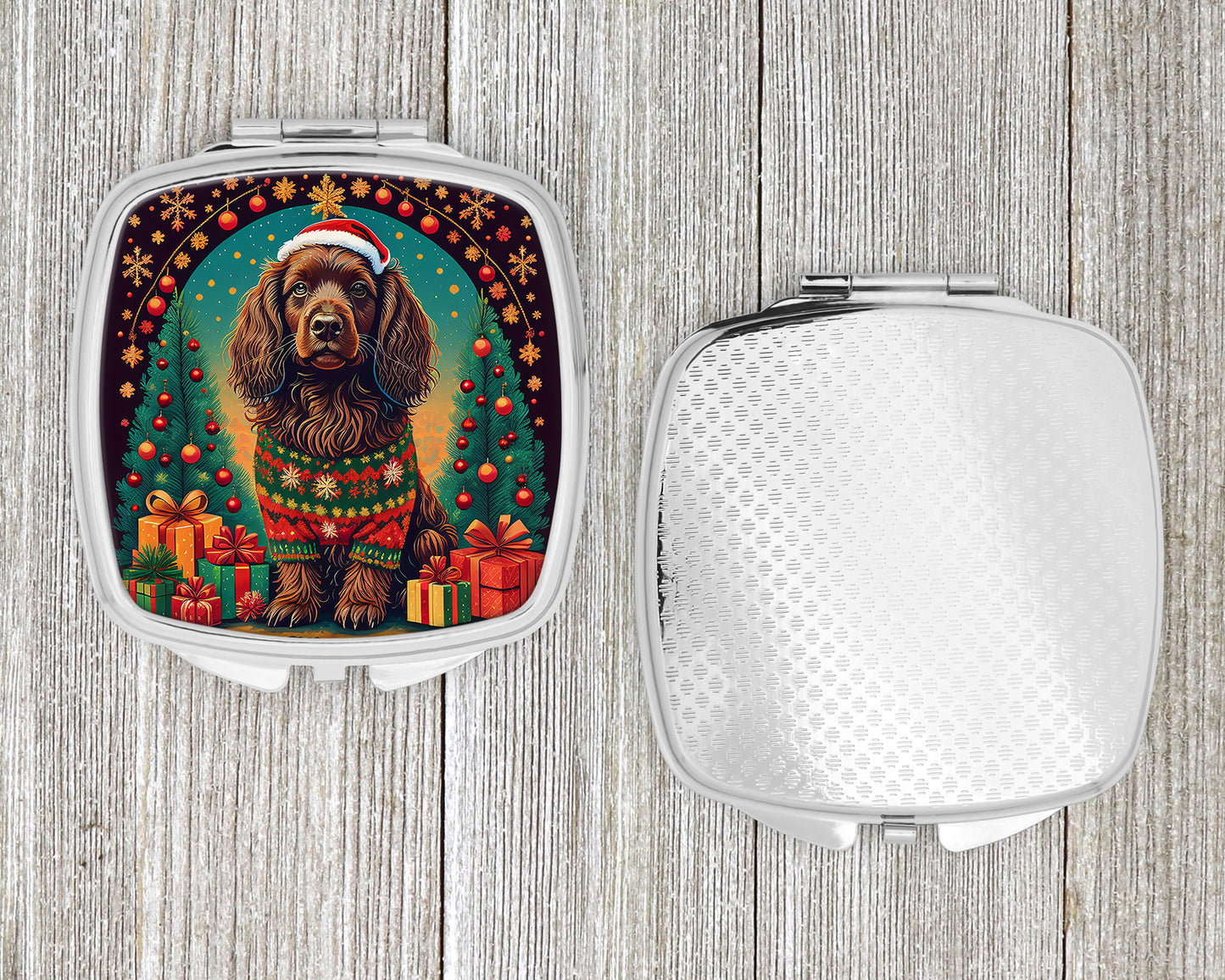 Boykin Spaniel Christmas Compact Mirror