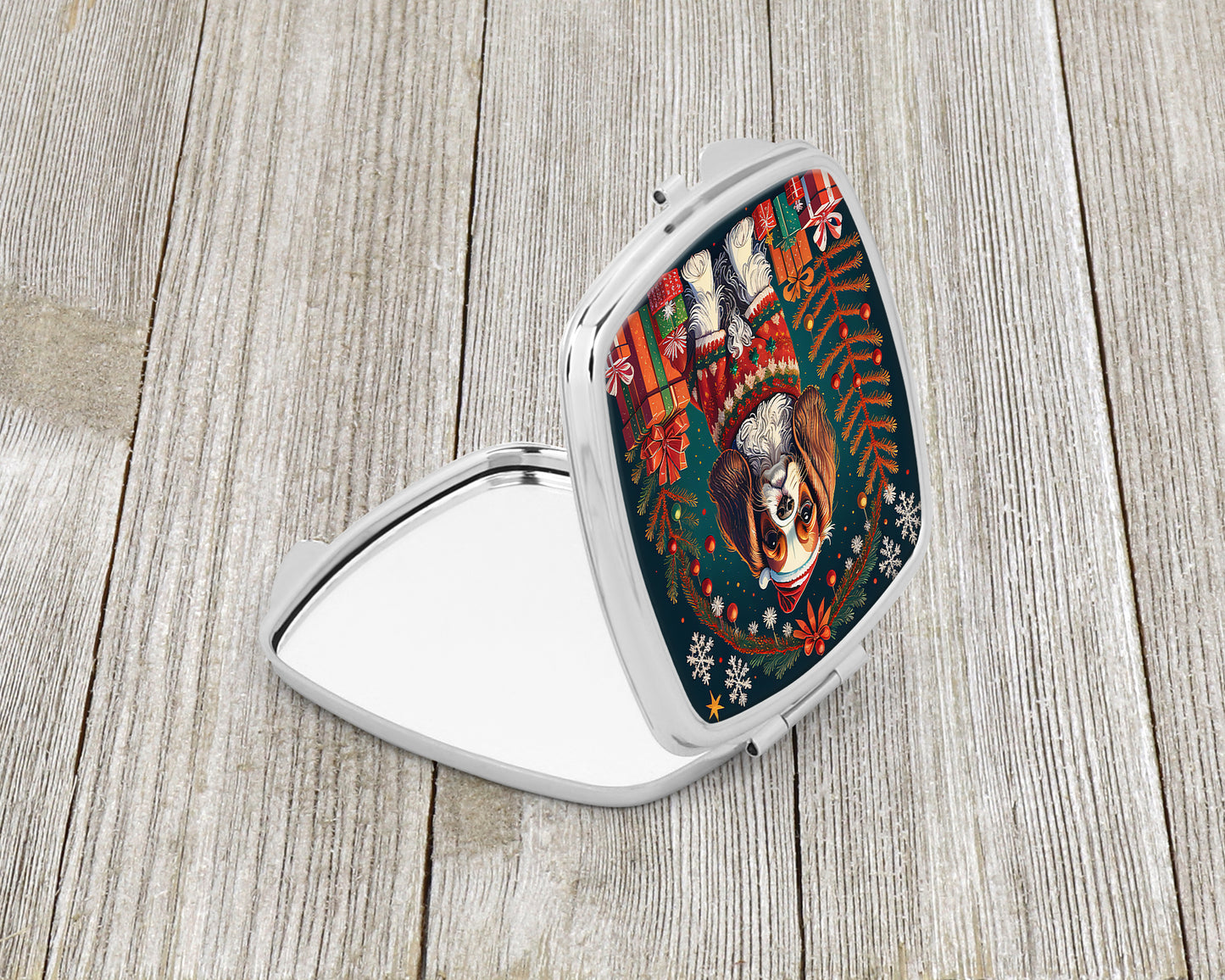 Cavalier King Charles Spaniel Christmas Compact Mirror