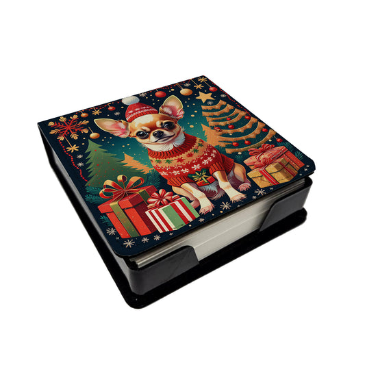 Buy this Chihuahua Christmas PU Leather Note Paper Holder