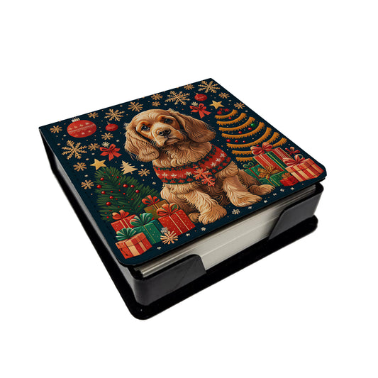 Buy this Cocker Spaniel Christmas PU Leather Note Paper Holder