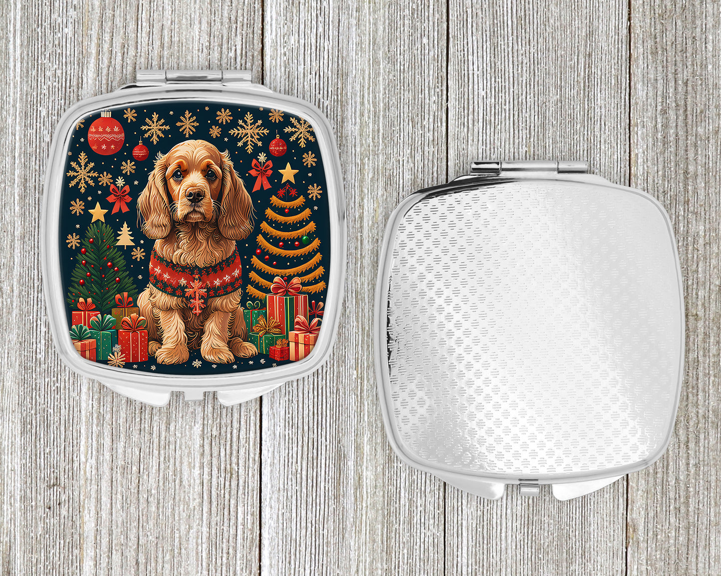 Cocker Spaniel Christmas Compact Mirror