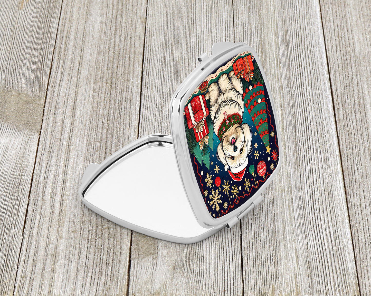 Coton De Tulear Christmas Compact Mirror