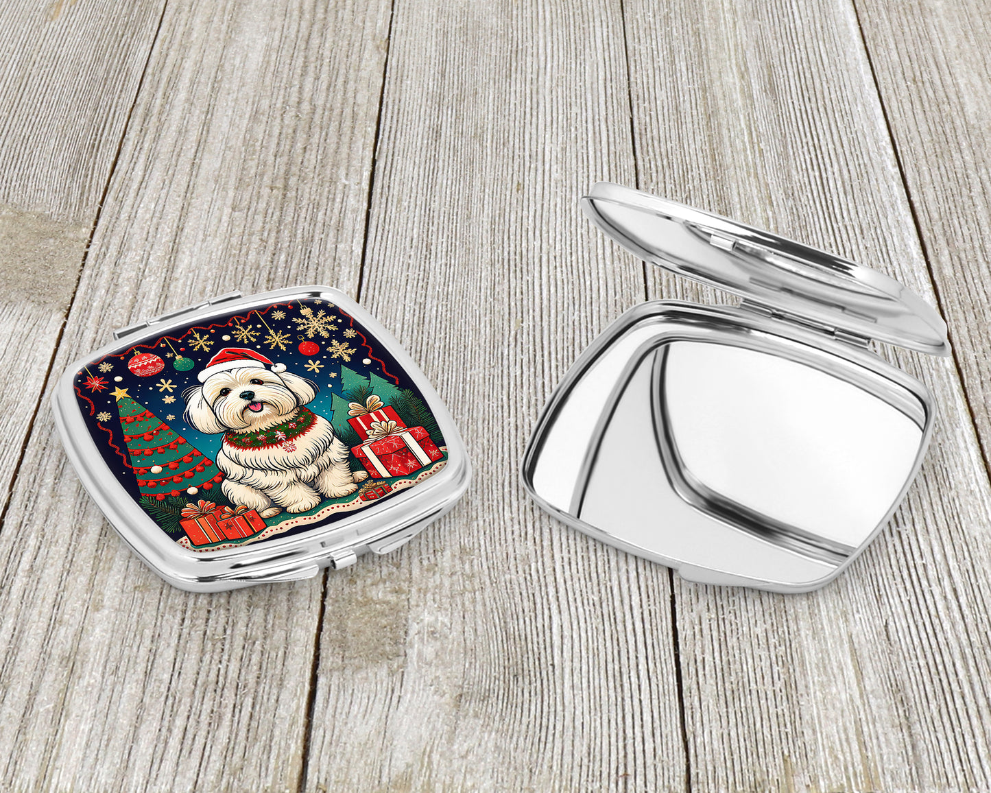 Coton De Tulear Christmas Compact Mirror