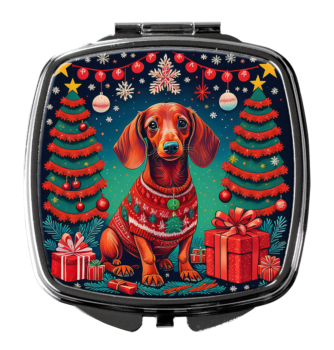 Buy this Dachshund Christmas Compact Mirror