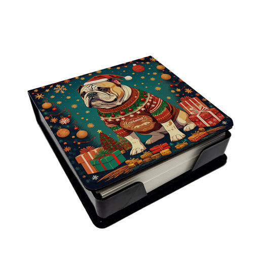 Buy this English Bulldog Christmas PU Leather Note Paper Holder