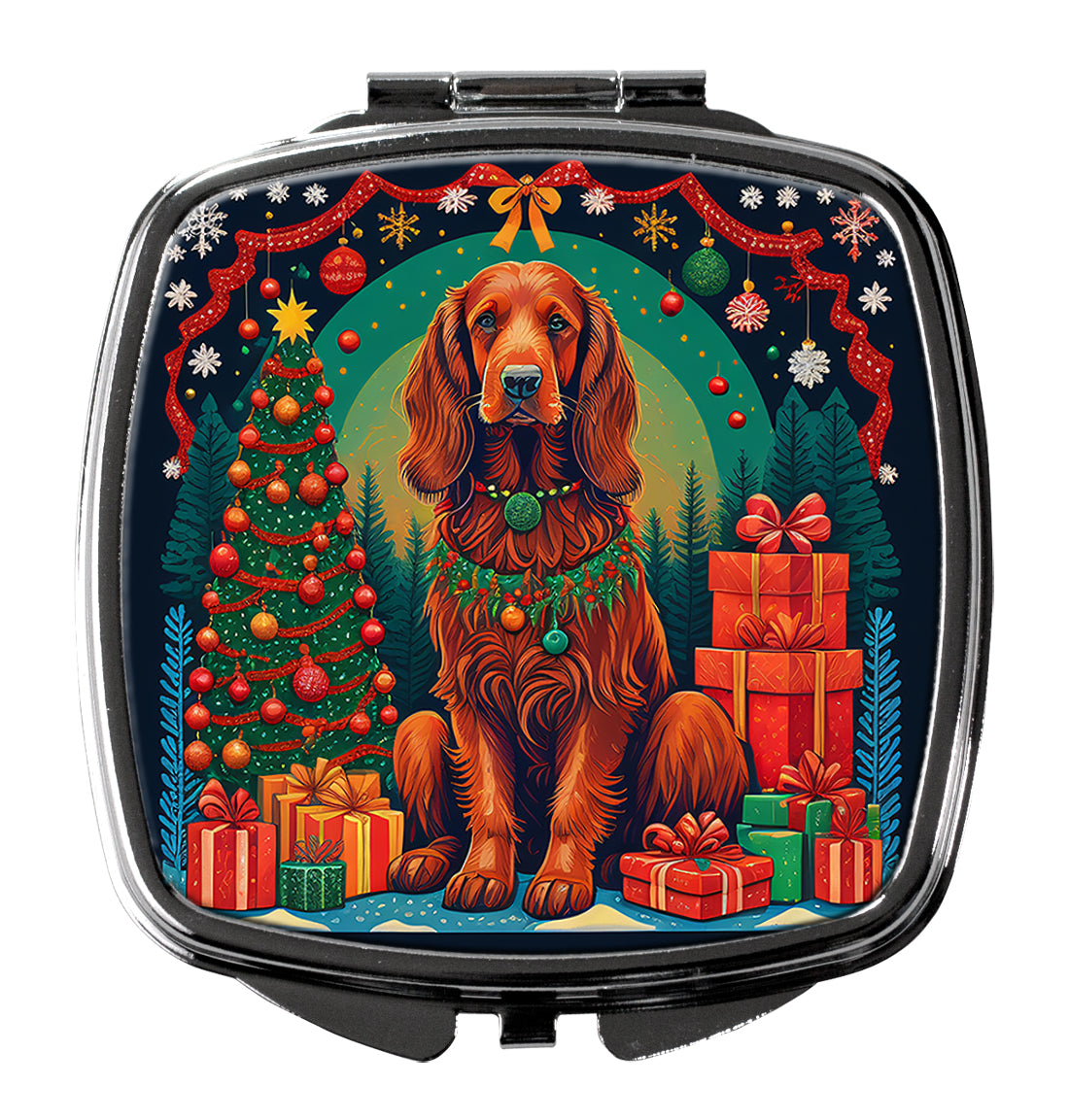Buy this Irish Setter Christmas Compact Mirror