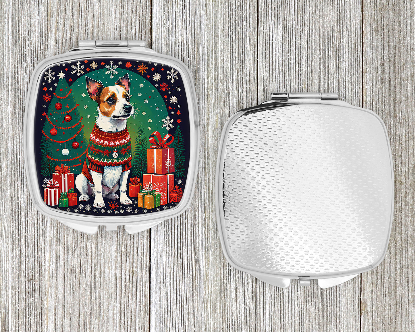 Jack Russell Terrier Christmas Compact Mirror