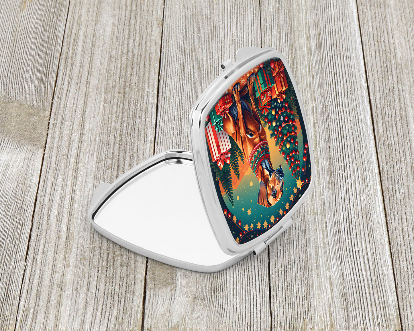 Rhodesian Ridgeback Christmas Compact Mirror