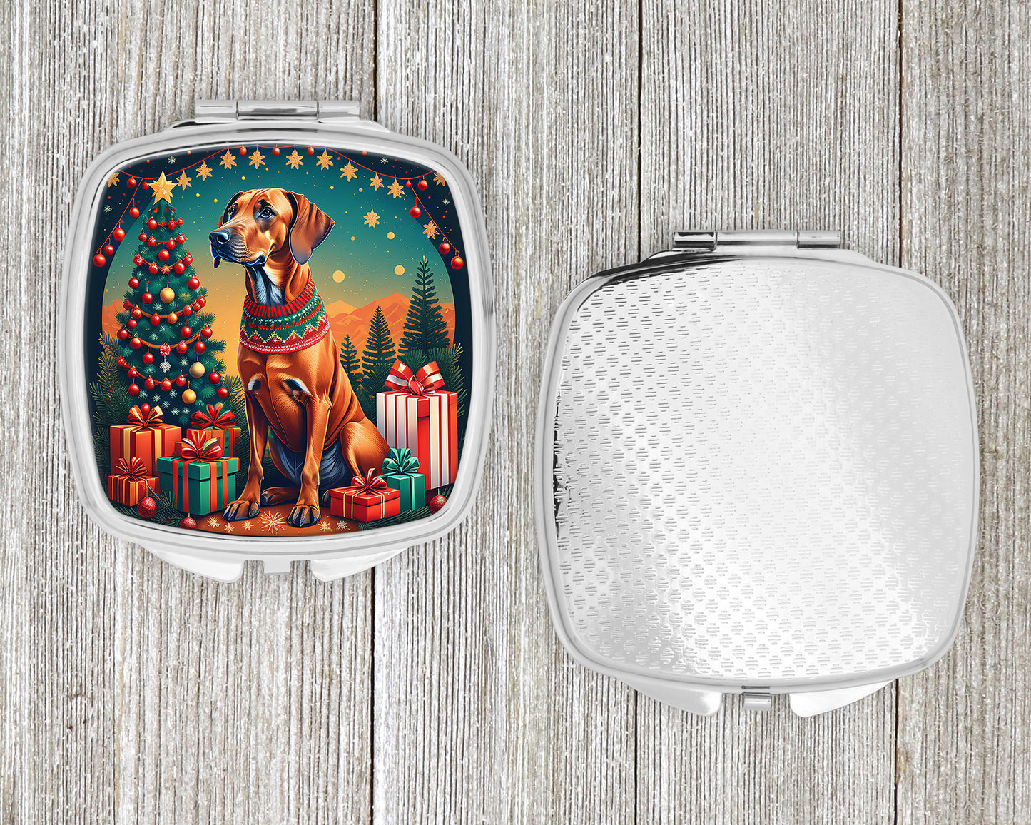 Rhodesian Ridgeback Christmas Compact Mirror