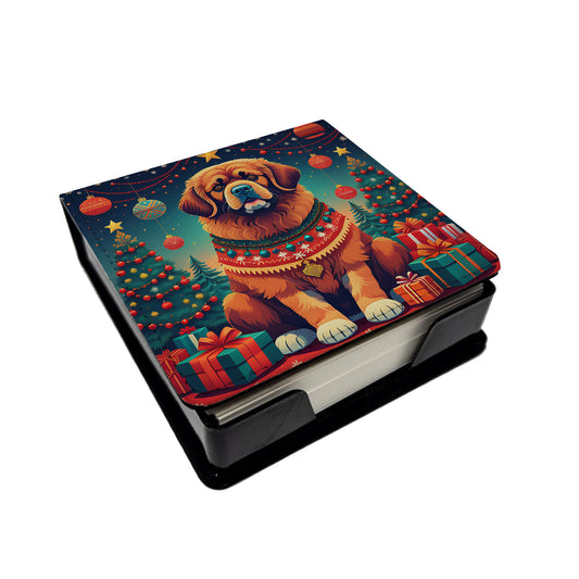 Buy this Tibetan Mastiff Christmas PU Leather Note Paper Holder