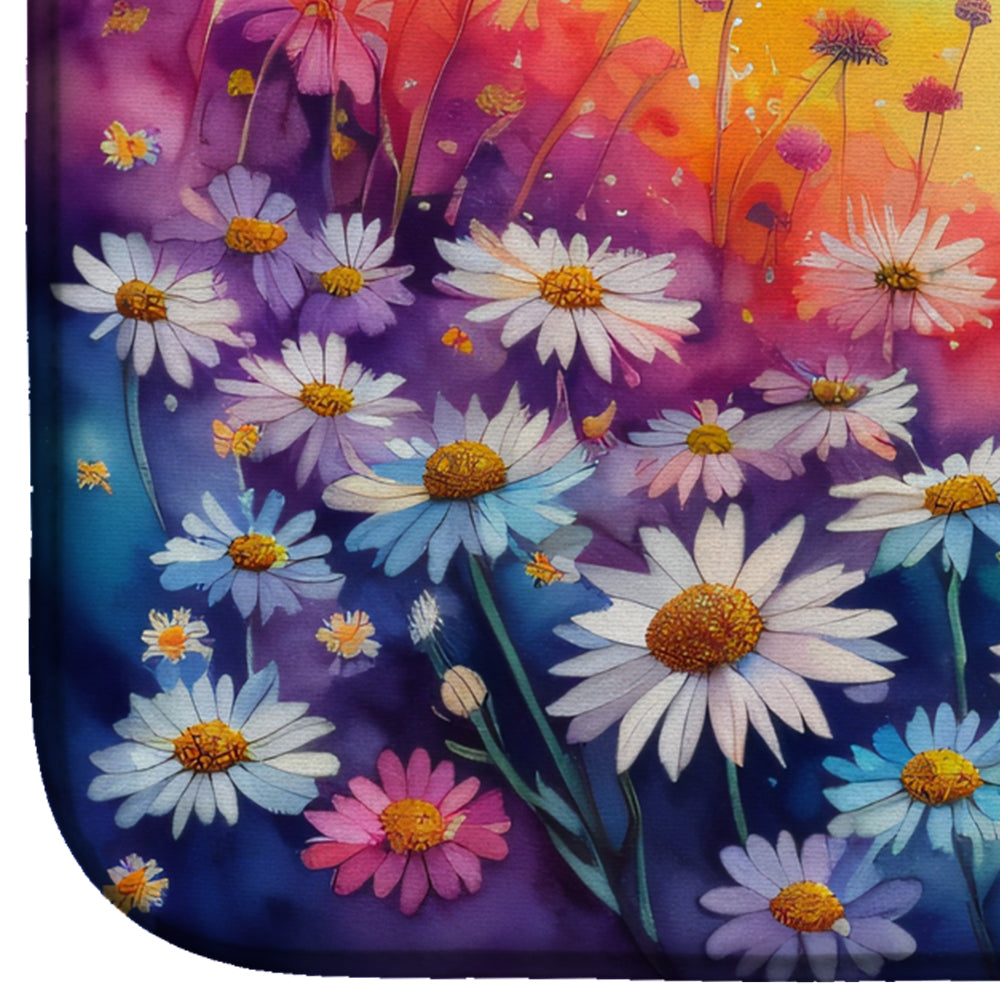Asters in Color Dish Drying Mat