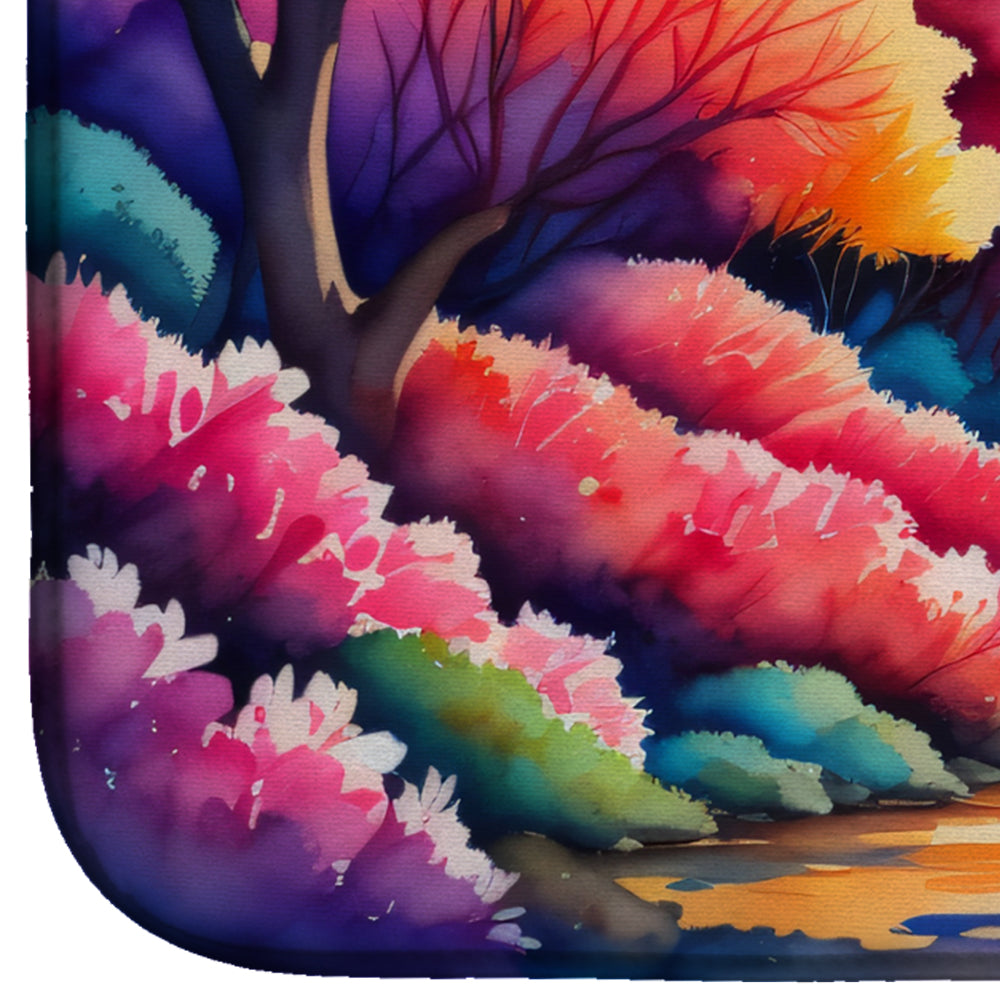 Azaleas in Color Dish Drying Mat