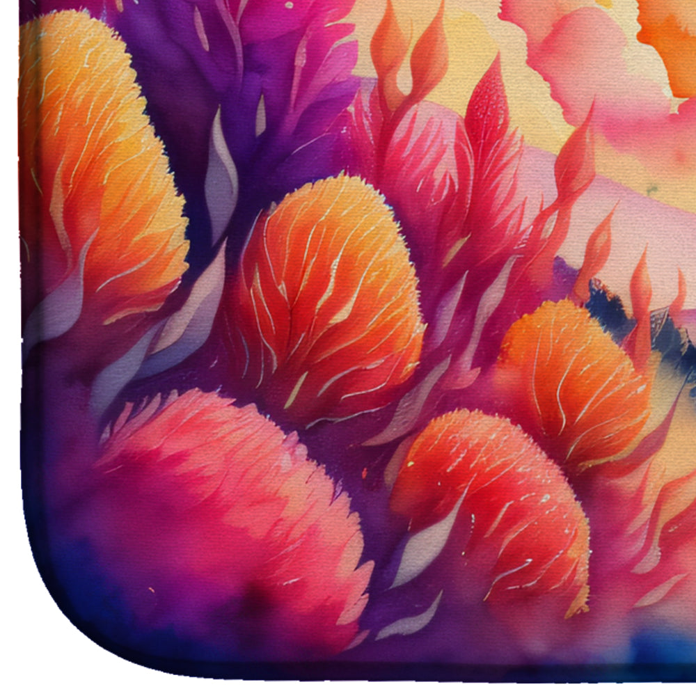 Celosia in Color Dish Drying Mat