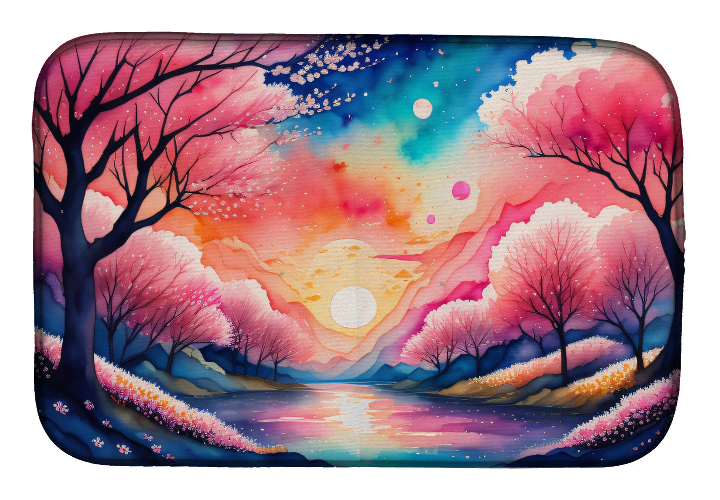 Buy this Cherry Blossom in Color Dish Drying Mat