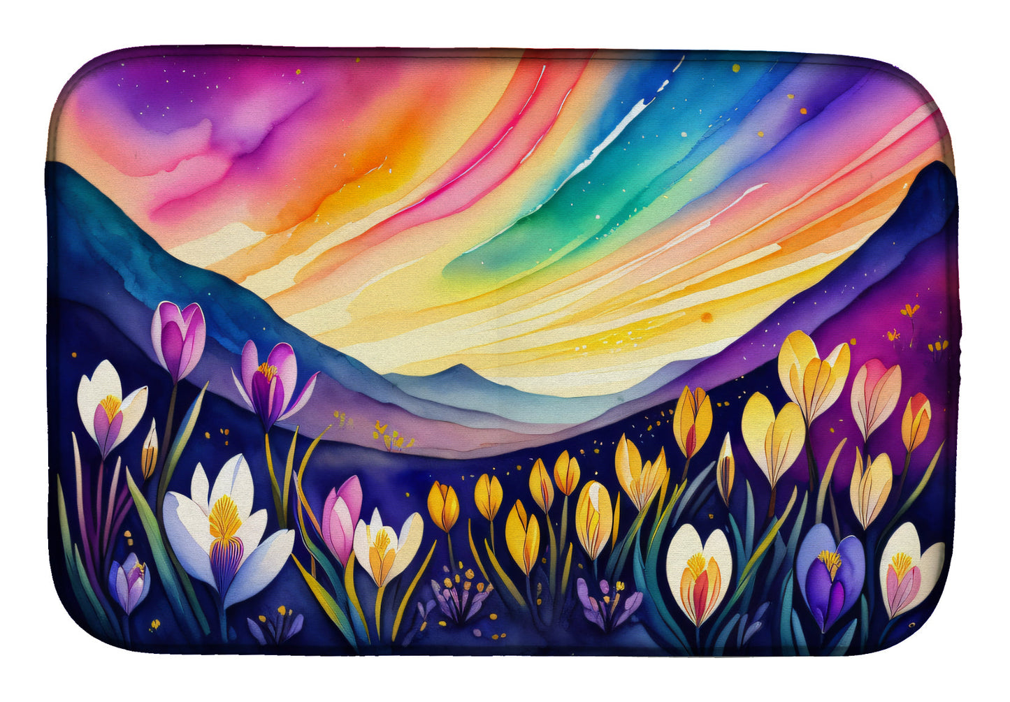 Buy this Crocus in Color Dish Drying Mat