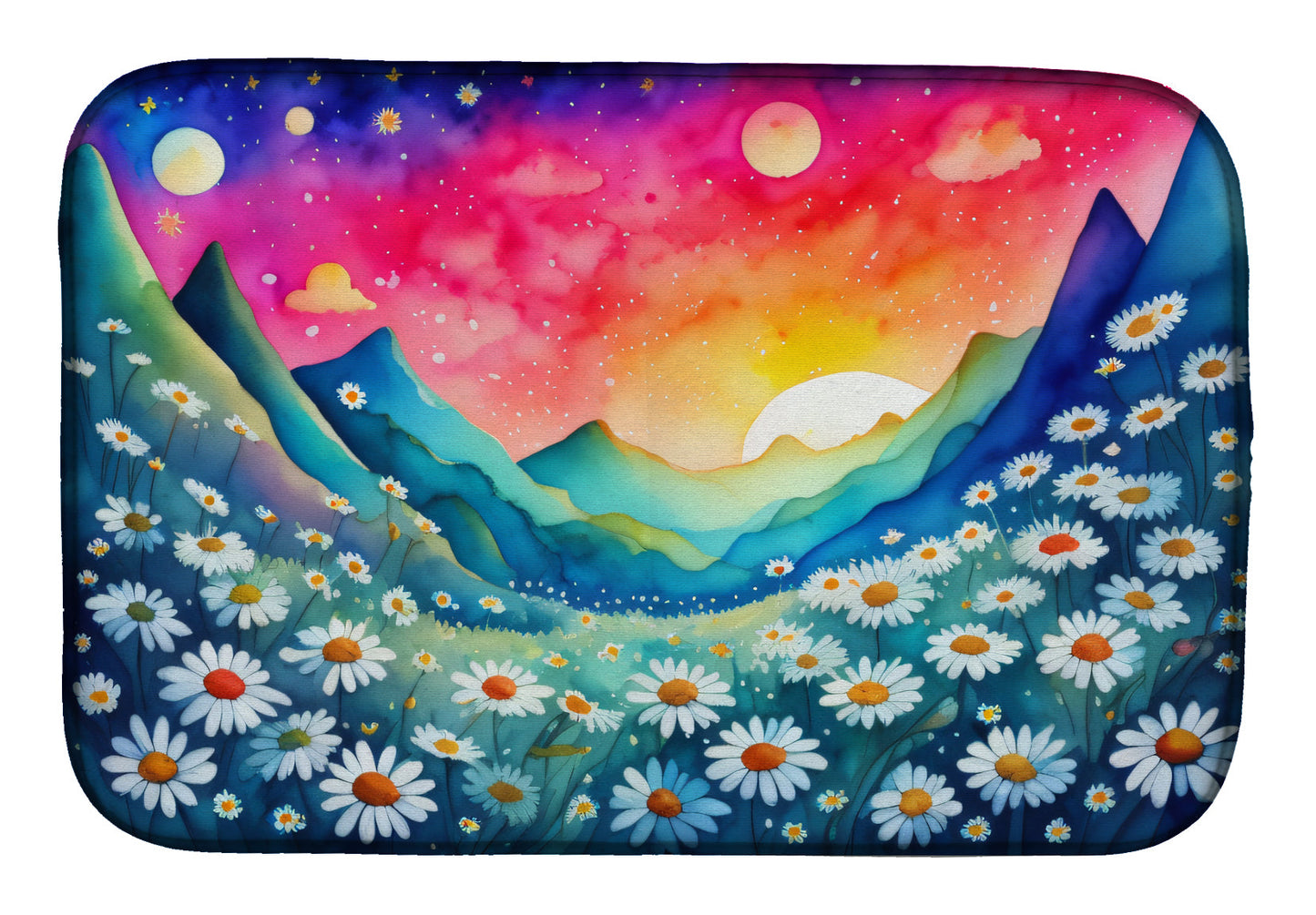 Buy this Daisies in Color Dish Drying Mat