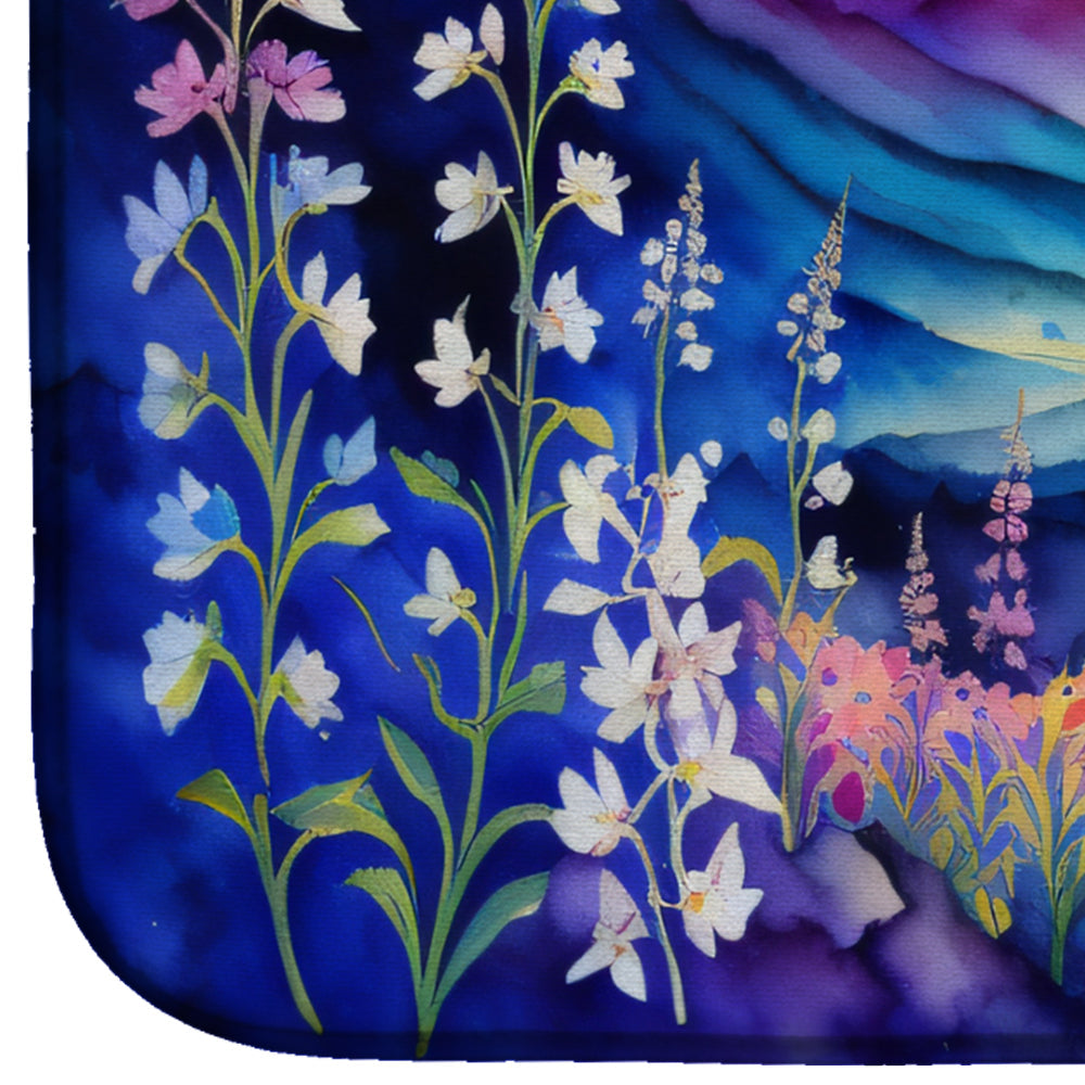 Delphinium in Color Dish Drying Mat