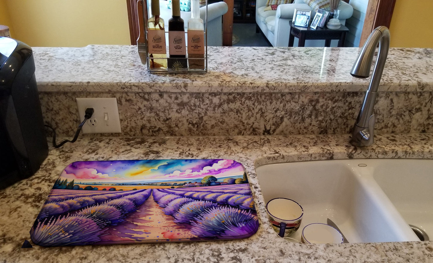 English Lavender in Color Dish Drying Mat