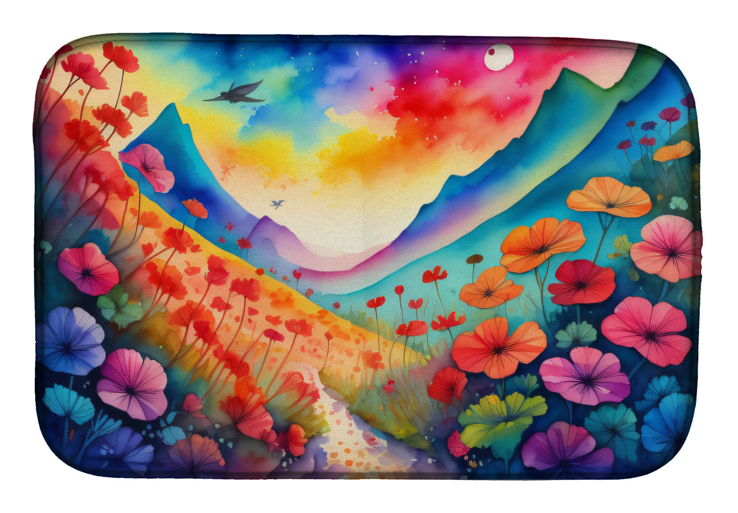 Buy this Geraniums in Color Dish Drying Mat