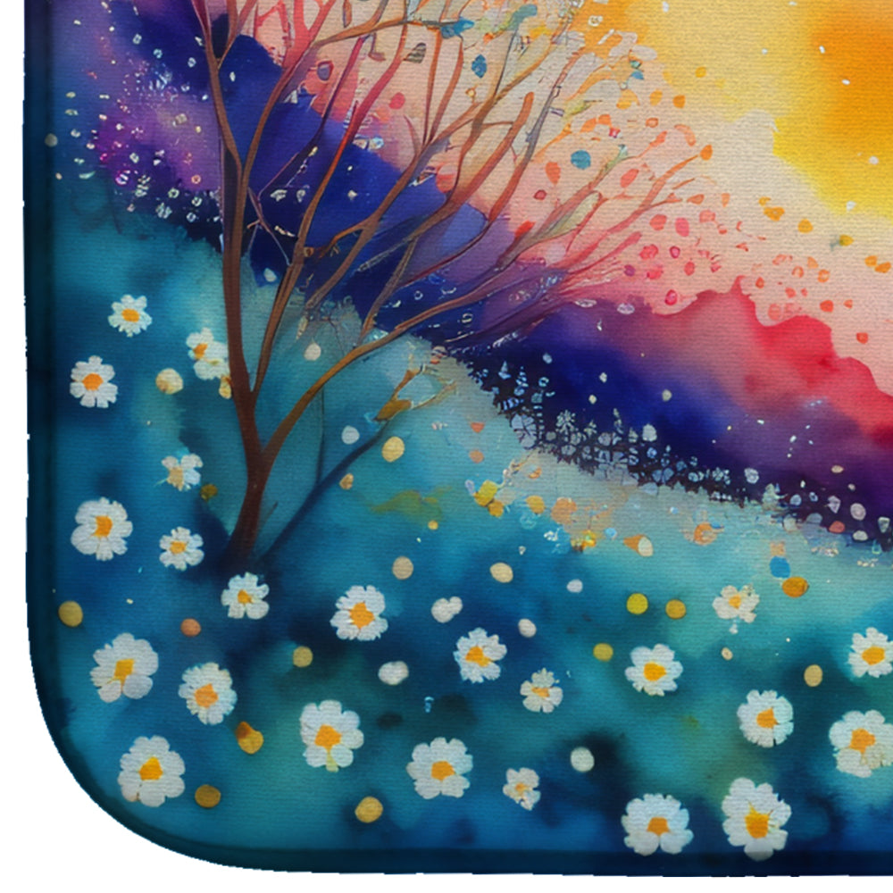 Gypsophila in Color Dish Drying Mat