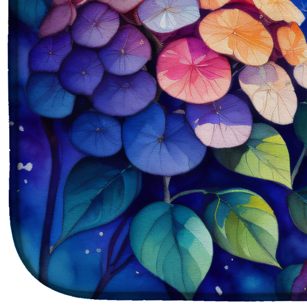 Hydrangeas in Color Dish Drying Mat