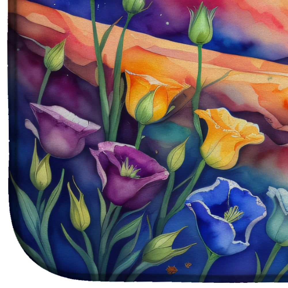 Lisianthus in Color Dish Drying Mat