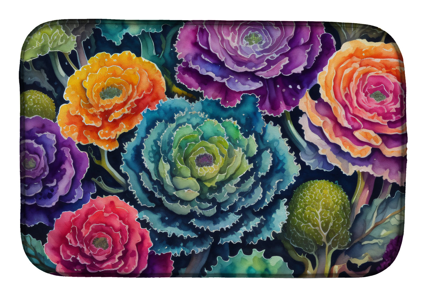 Buy this Ornamental Kale in Color Dish Drying Mat
