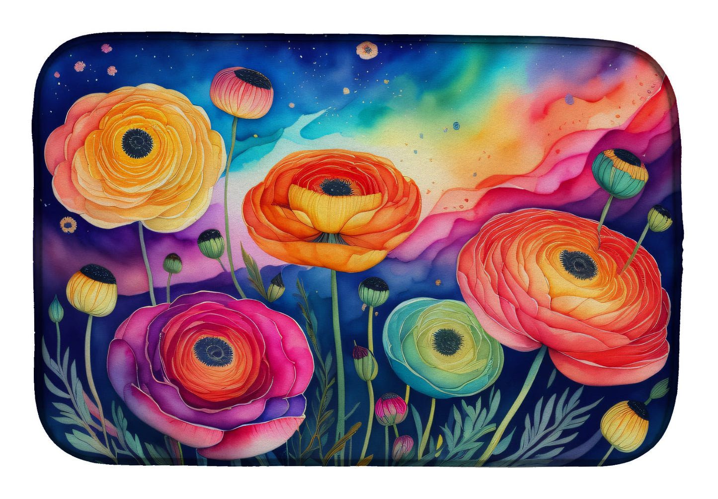 Buy this Ranunculus in Color Dish Drying Mat