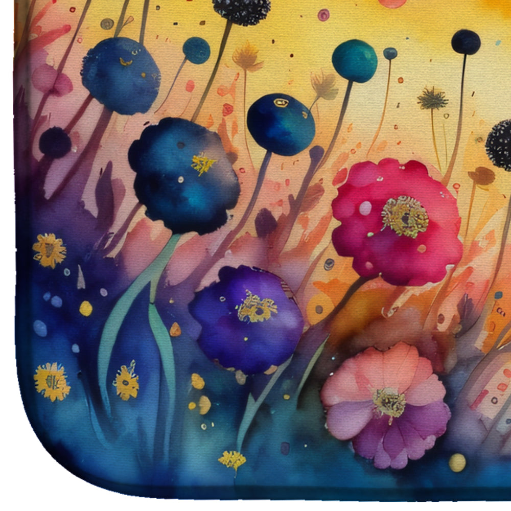 Scabiosa in Color Dish Drying Mat