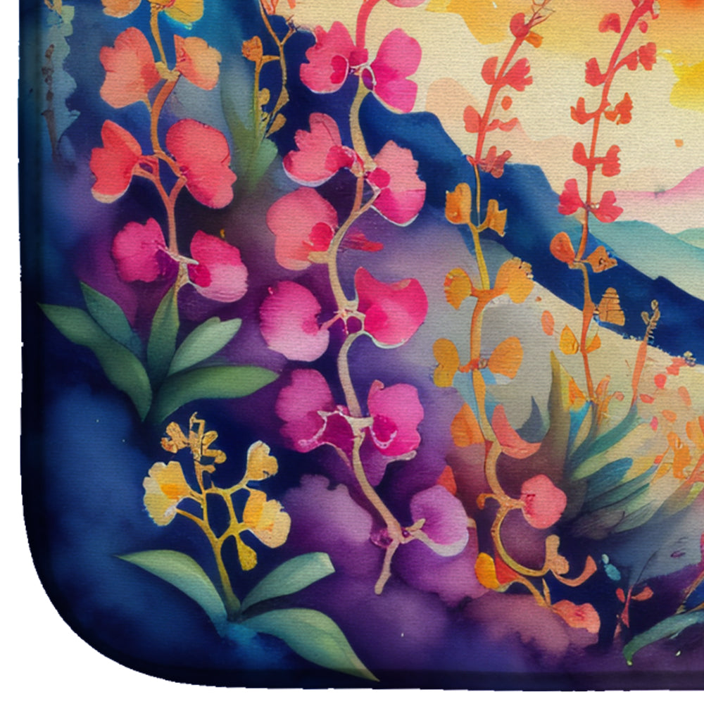 Snapdragon in Color Dish Drying Mat