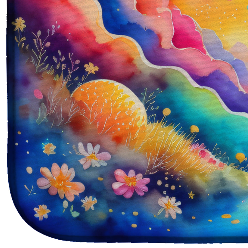 "Stock, or Gillyflower in Color Dish Drying Mat"