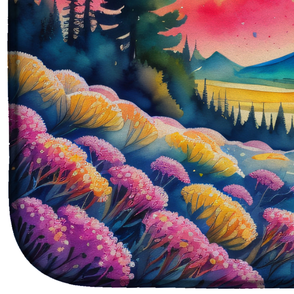 Yarrow in Color Dish Drying Mat