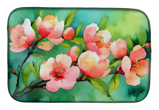 Buy this Delaware Peach Blossom in Watercolor Dish Drying Mat