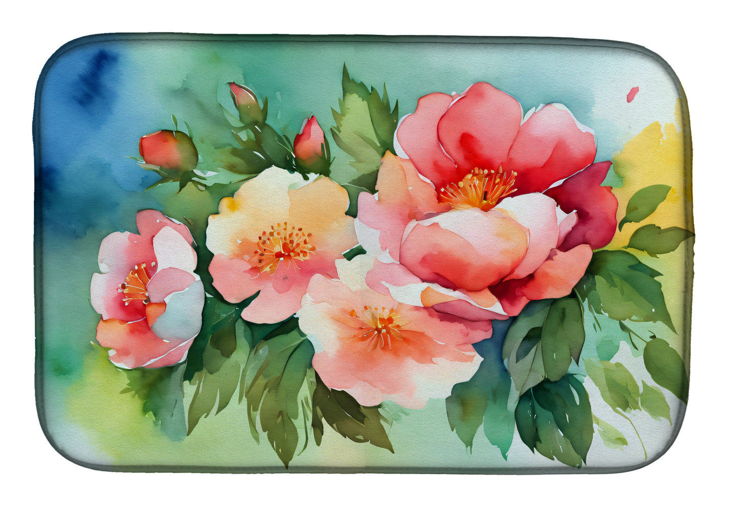 Buy this Georgia Cherokee Rose in Watercolor Dish Drying Mat