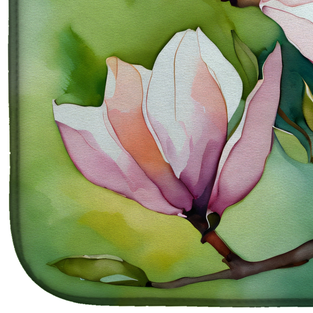 Mississippi Magnolia in Watercolor Dish Drying Mat