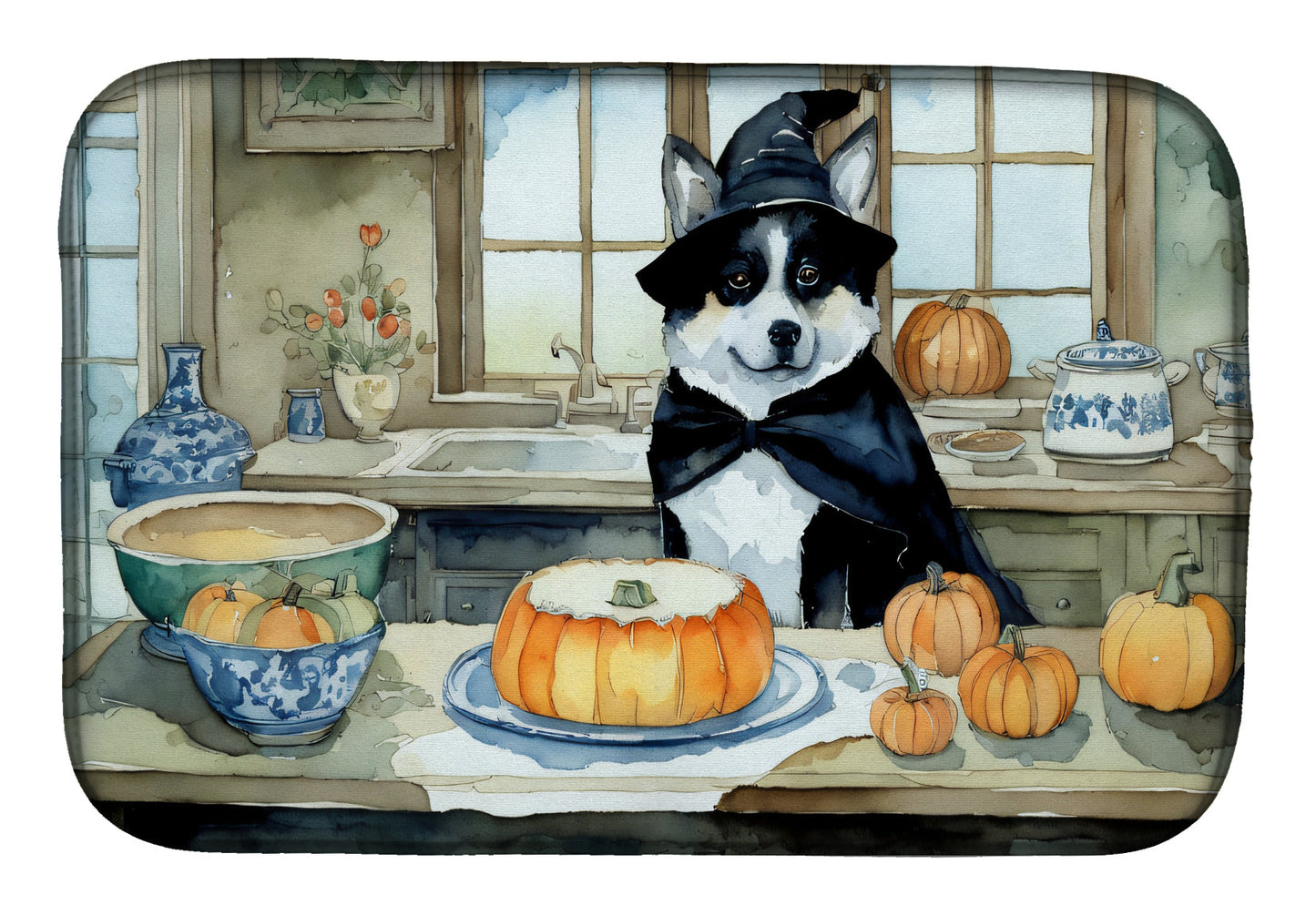 Buy this Akita Fall Kitchen Pumpkins Dish Drying Mat