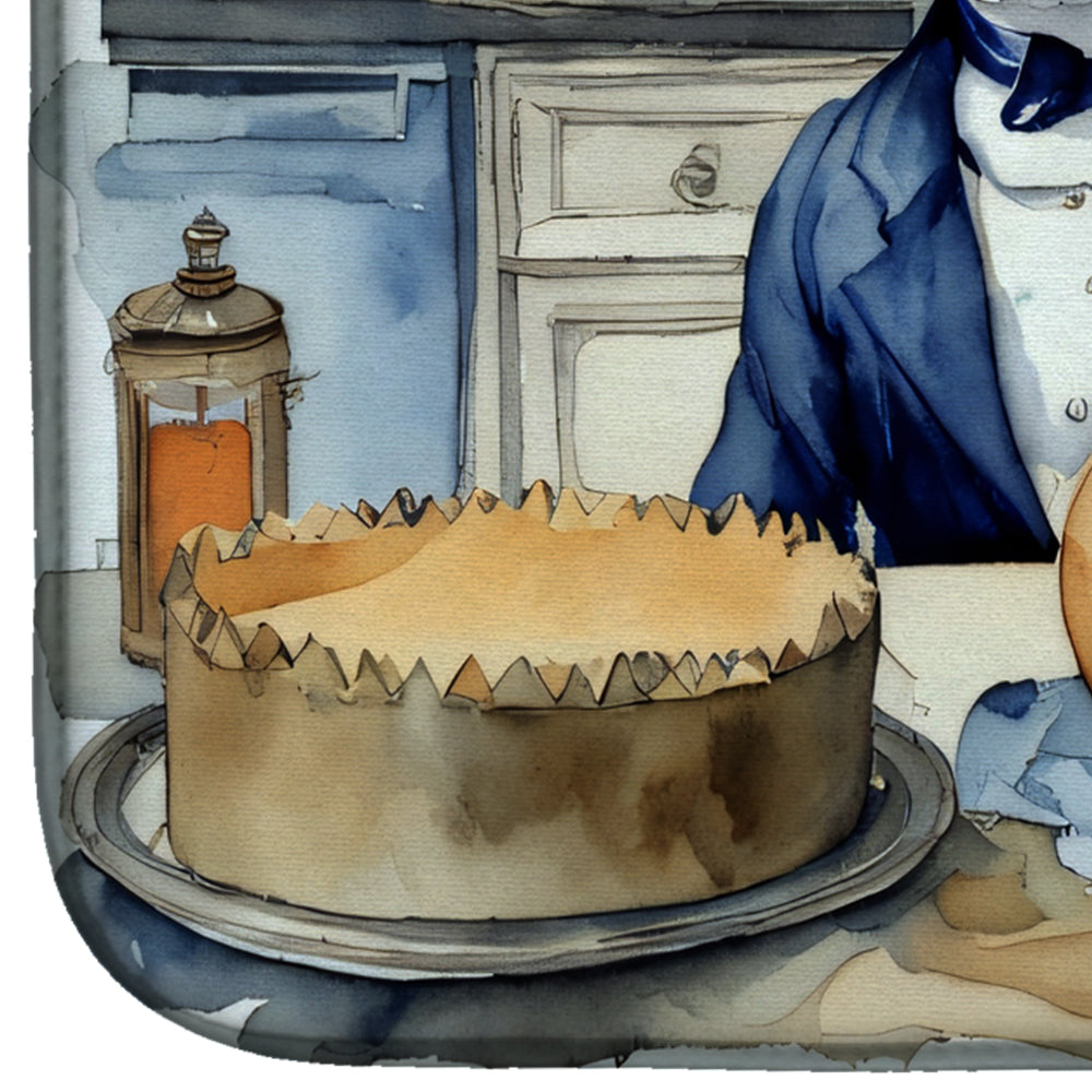 Pit Bull Terrier Fall Kitchen Pumpkins Dish Drying Mat