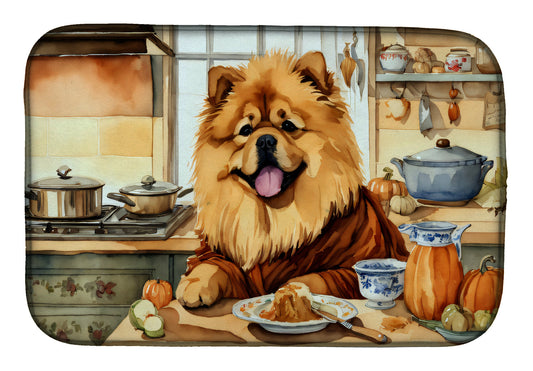 Buy this Chow Chow Fall Kitchen Pumpkins Dish Drying Mat