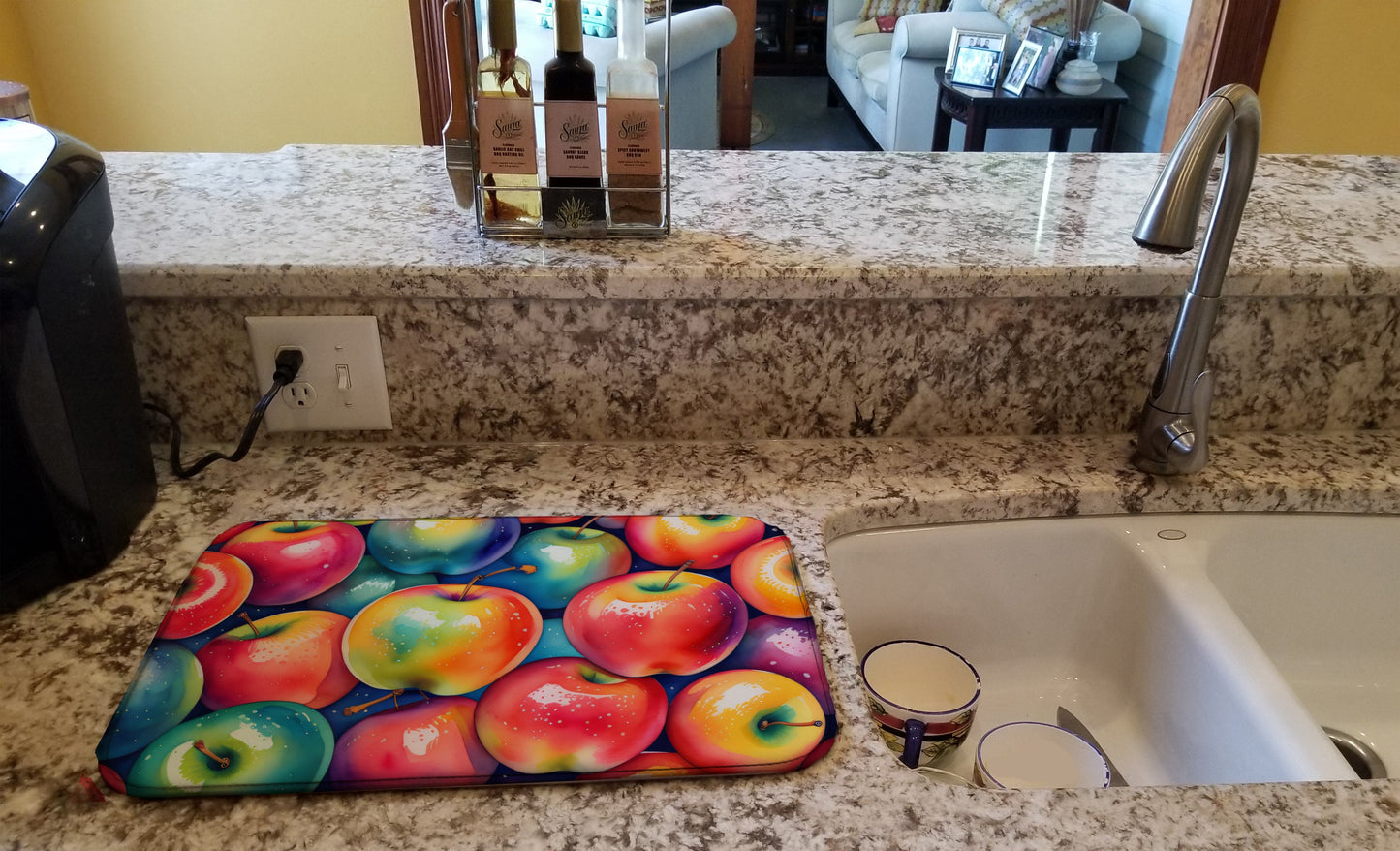 Colorful Apples Dish Drying Mat