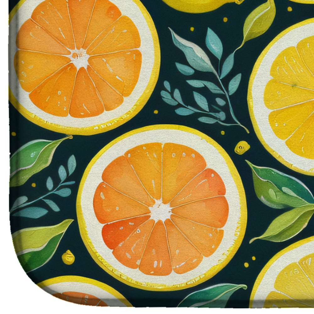 Colorful Lemons Dish Drying Mat
