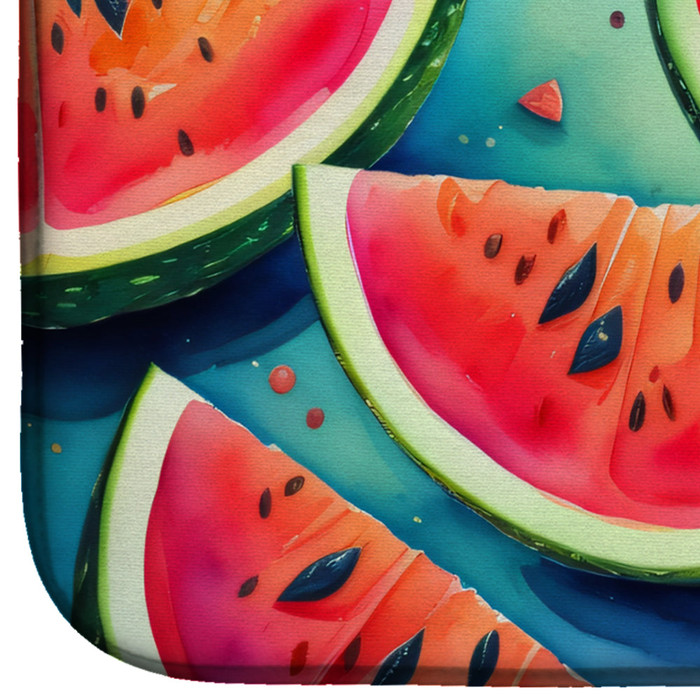 Colorful Watermelons Dish Drying Mat