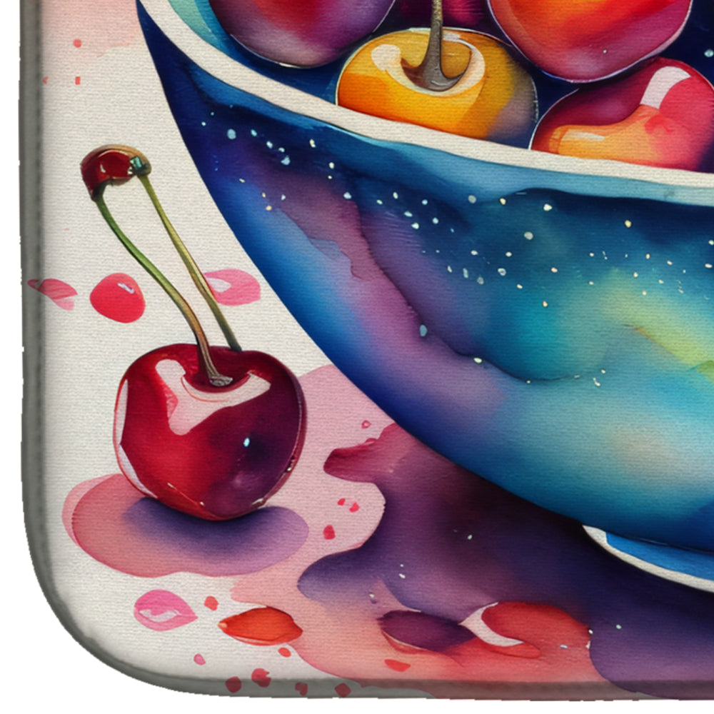 Colorful Cherries Dish Drying Mat