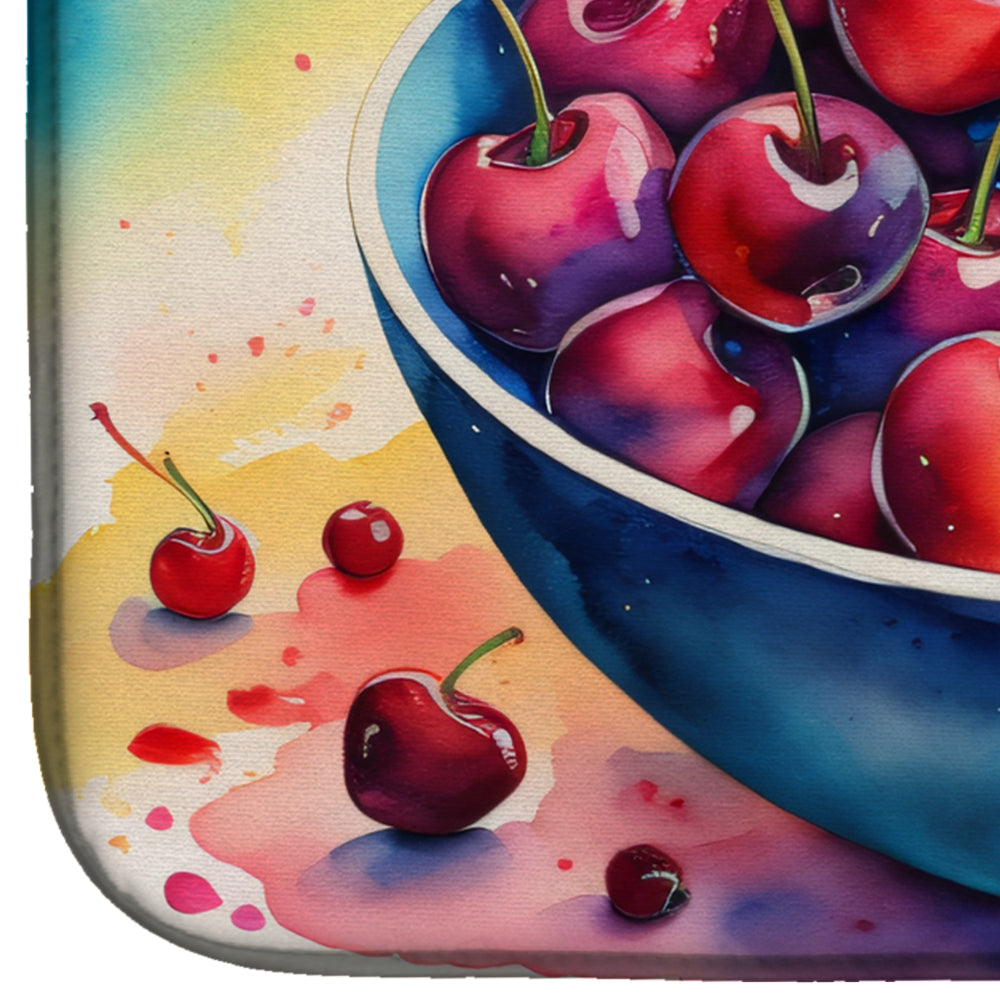 Colorful Cherries Dish Drying Mat