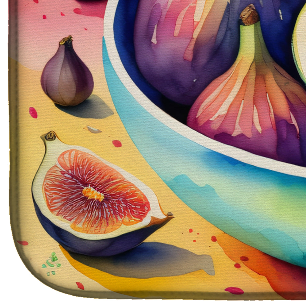 Colorful Figs Dish Drying Mat