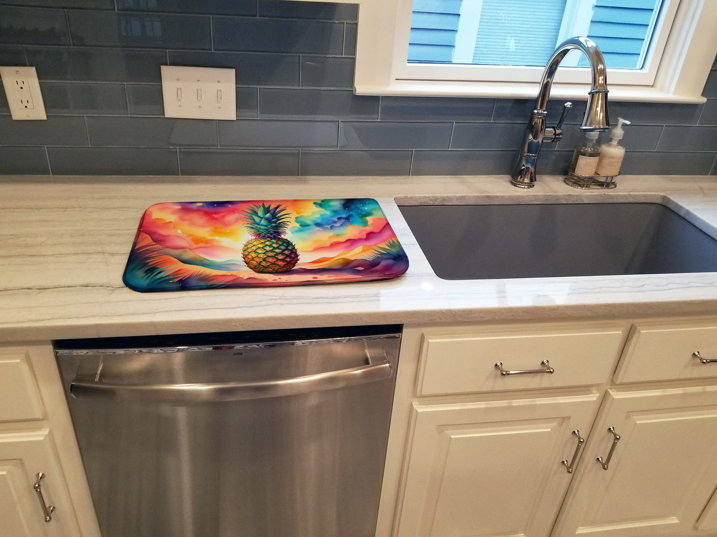 Colorful Pineapple Dish Drying Mat