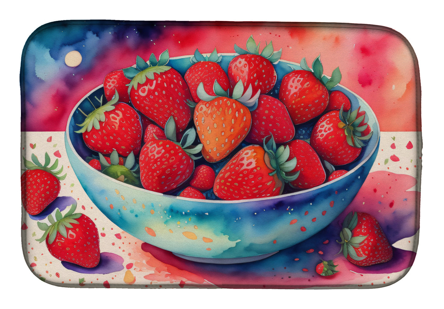 Buy this Colorful Strawberries Dish Drying Mat