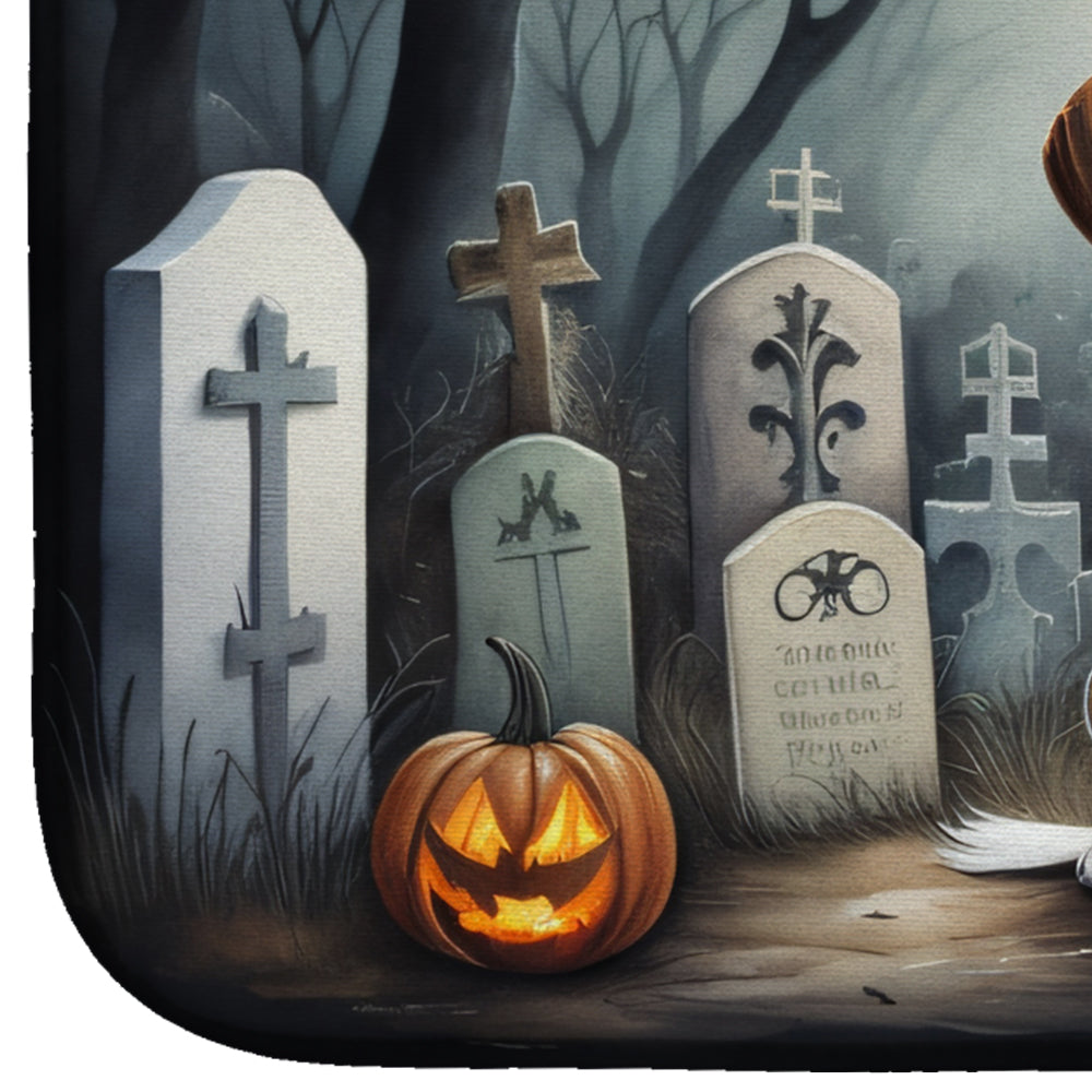 Beagle Spooky Halloween Dish Drying Mat
