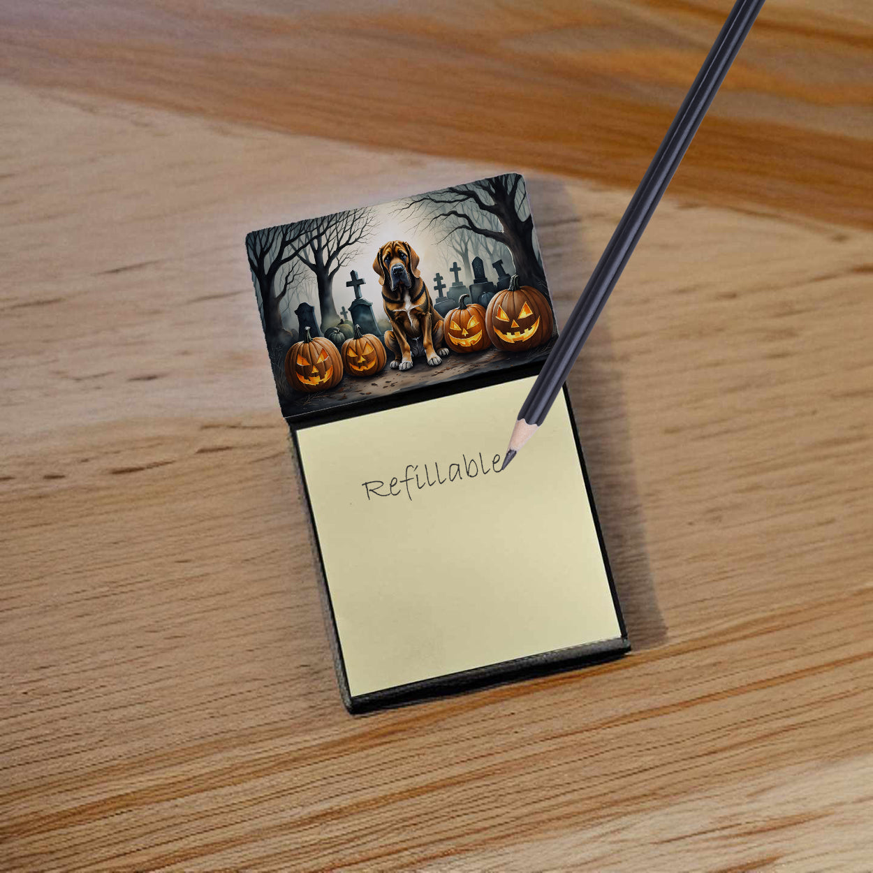 Bloodhound Spooky Halloween Sticky Note Holder