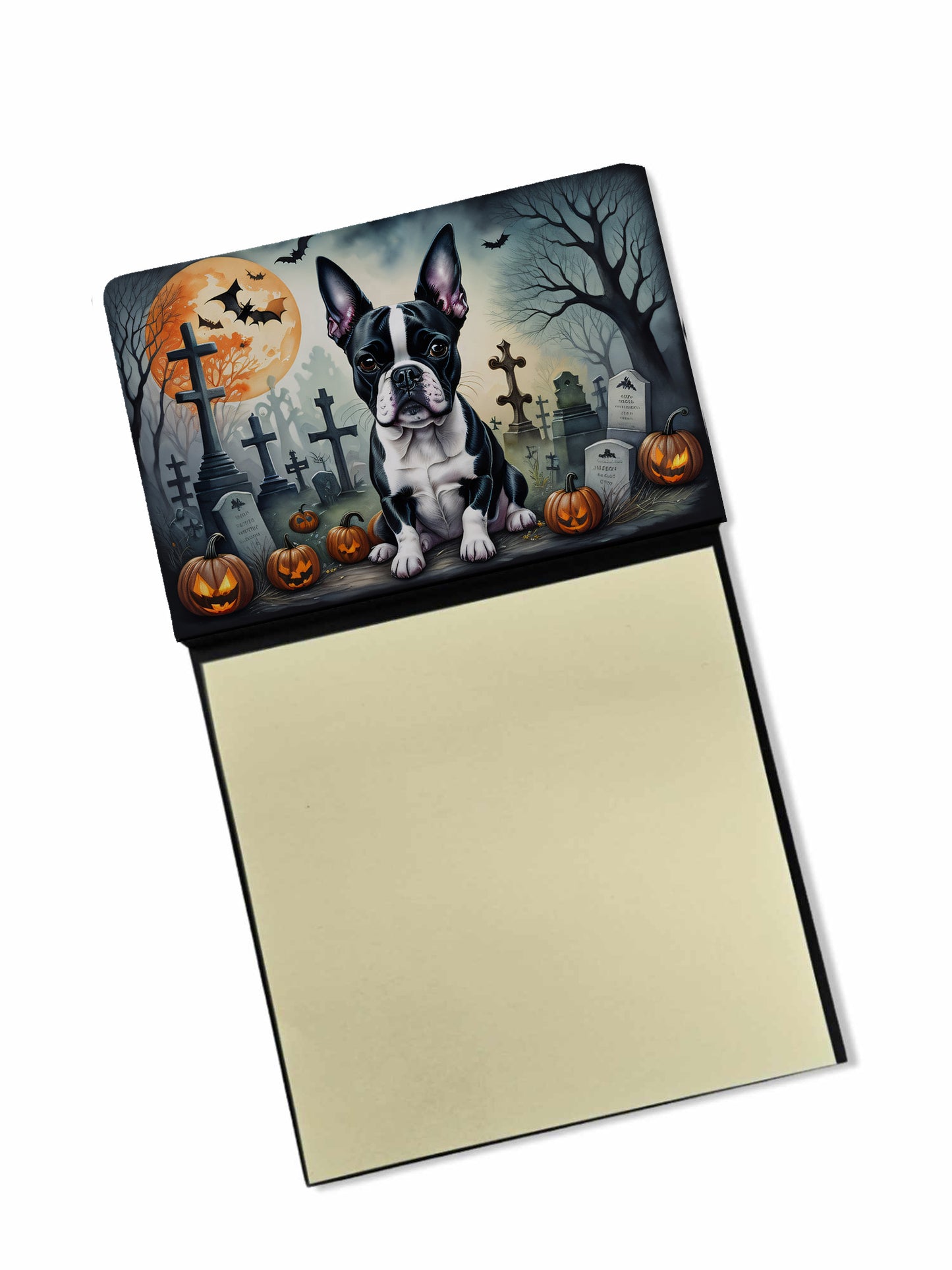 Buy this Boston Terrier Spooky Halloween Sticky Note Holder