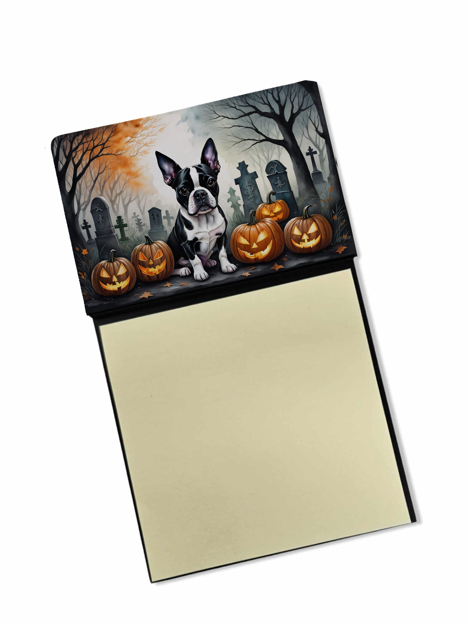Buy this Boston Terrier Spooky Halloween Sticky Note Holder